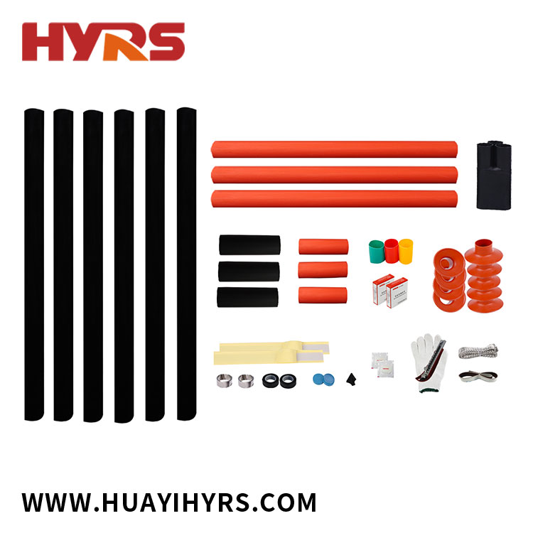 အိမ်တွင်းအတွက် 35kV အပူကျုံ့နိုင်သော Three Cores Termination Kit